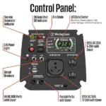 4,000-Watt Gas Powered Portable Inverter Generator with Recoil Start, LED Data Centers. - Image 2