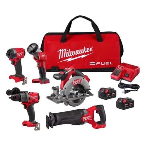 Milwaukee M18 FUEL Cordless Brushless 5 Tool Combo Kit Milwaukee M18 FUEL Cordless Brushless 5 Tool Combo Kit