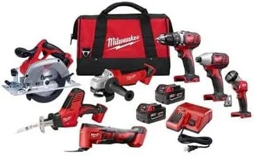 Milwaukee M18 Cordless Combo Kit (7-Tool) with Two 3.0 Ah Batteries, Charger and Tool Bag Milwaukee M18 Cordless Combo Kit (7-Tool) with Two 3.0 Ah Batteries, Charger and Tool Bag