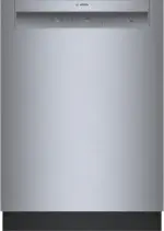 Bosch – 100 Series 24″ Front Control Smarts Built-In Hybrid Tub Dishwashers with PureDry, 50 dBA – Stainless Steel