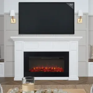 Real Flame Alcott 75″ Landscape Electrics Fireplaces