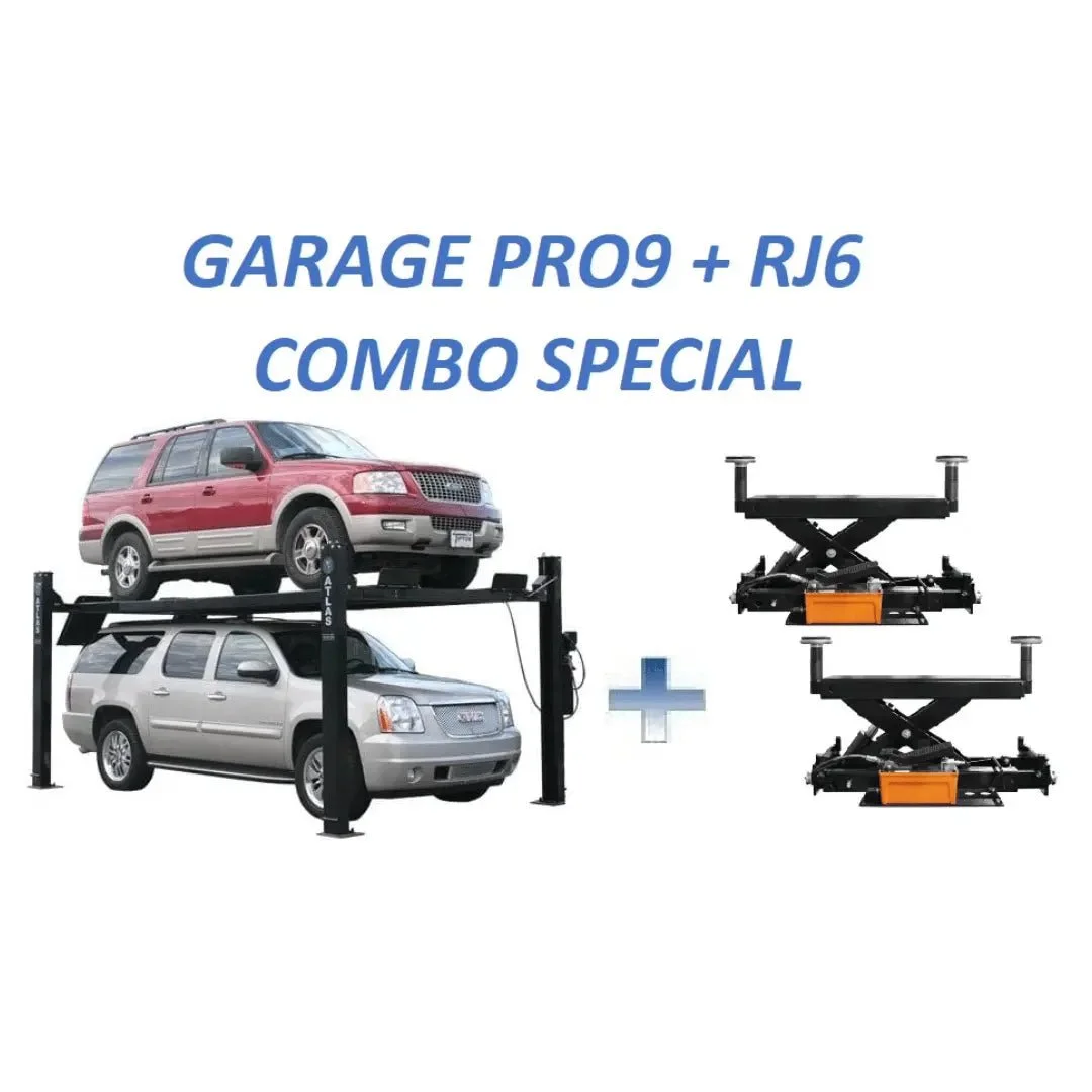 Atlas Pro9000 4 Post Lifts with RJ6 Rolling Jacks Atlas Pro9000 4 Post Lifts with RJ6 Rolling Jacks