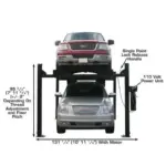 Atlas Pro9000 4 Post Lifts with RJ6 Rolling Jacks - Image 2