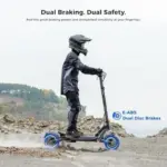 Ausom 2000W Dual Motor Folding Electric Scooter for Adults, Off Road Dual Motor E-Scooter with E-ABS and Duals Disc Brakes, 40Mph Top Speed, 56 Miles Max Ranges - Image 5
