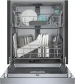 Bosch – 100 Series 24″ Front Control Smarts Built-In Hybrid Tub Dishwashers with PureDry, 50 dBA – Stainless Steel - Image 3