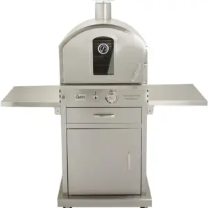 Summerset ‘The Oven’ Outdoor Freestanding Large Capacity Gas Ovens with Pizza Stones, Smoker Box and Mobile Cart, 304 Stainless Steel Construction, Natural Gas
