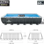INTEX 26363EH Ultra XTR Deluxe Rectangular Above Ground Swimming Pool Set: 24ft x 12ft x 52in – Includes 2100 GPH Sand Filter Pump – Easy Assemblys