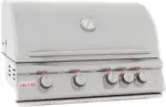 Blaze 32 Inch 4-Burner LTE Gas Grills with Rear Burner and Built-in Lighting System