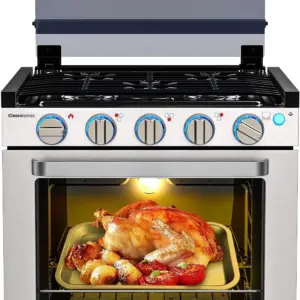 Camplux 21 Inches RV Stove Gas Range Oven 3 Burners Cooktops