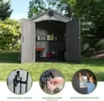 Lifetime Outdoor Storage Shed, 8 x 10 Foot, Grays - Image 2