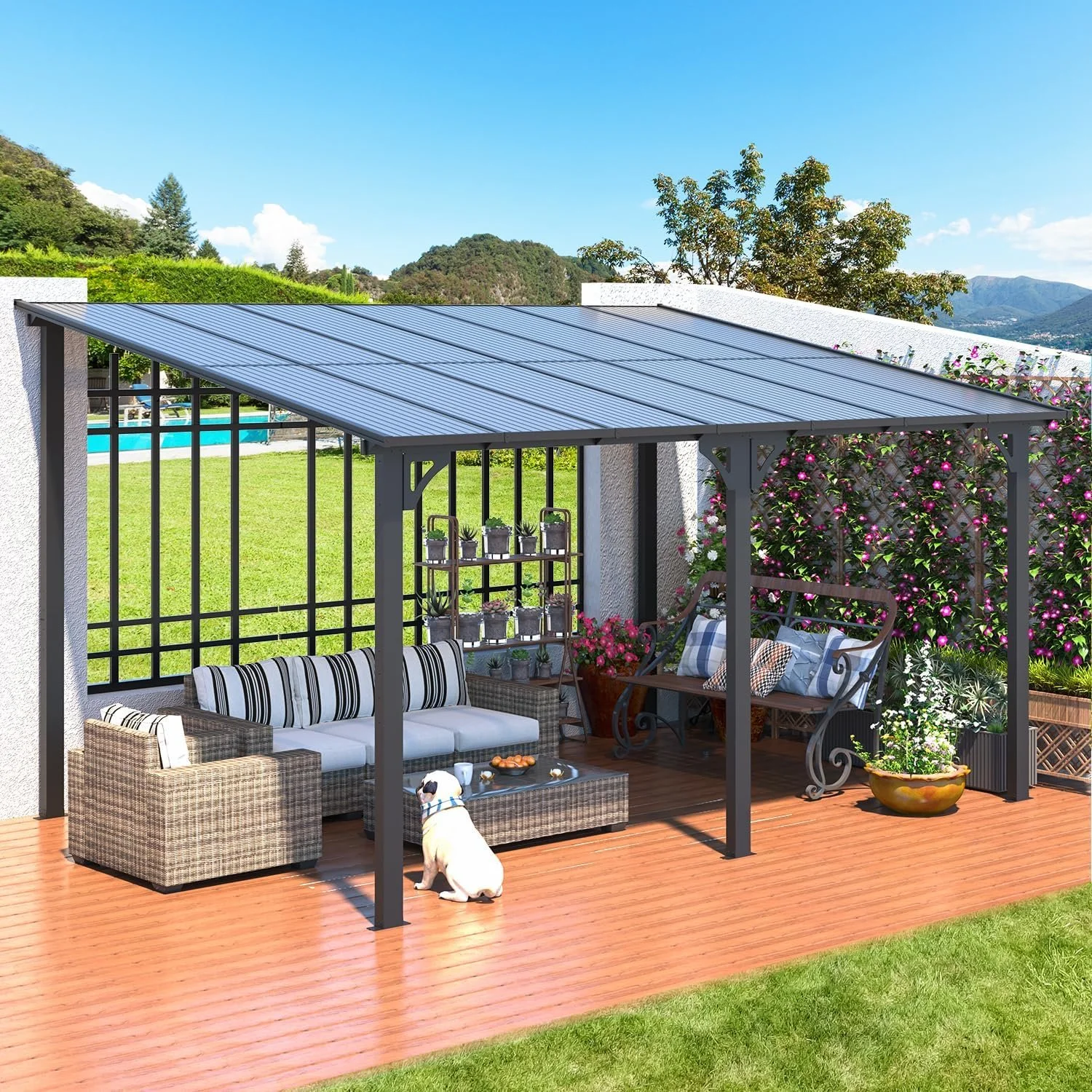 Aecojoy Aluminum Pergola with Canopys Aecojoy Aluminum Pergola with Canopys