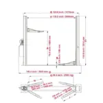 KATOOL KT-H105 Two Post Vehicles Lift 10,000 lbs Capacity - Image 2