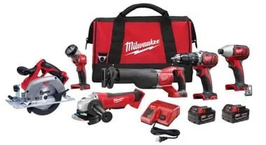 Milwaukee M18 Cordless Lithium-Ion 6-Tool Combo Kit Milwaukee M18 Cordless Lithium-Ion 6-Tool Combo Kit