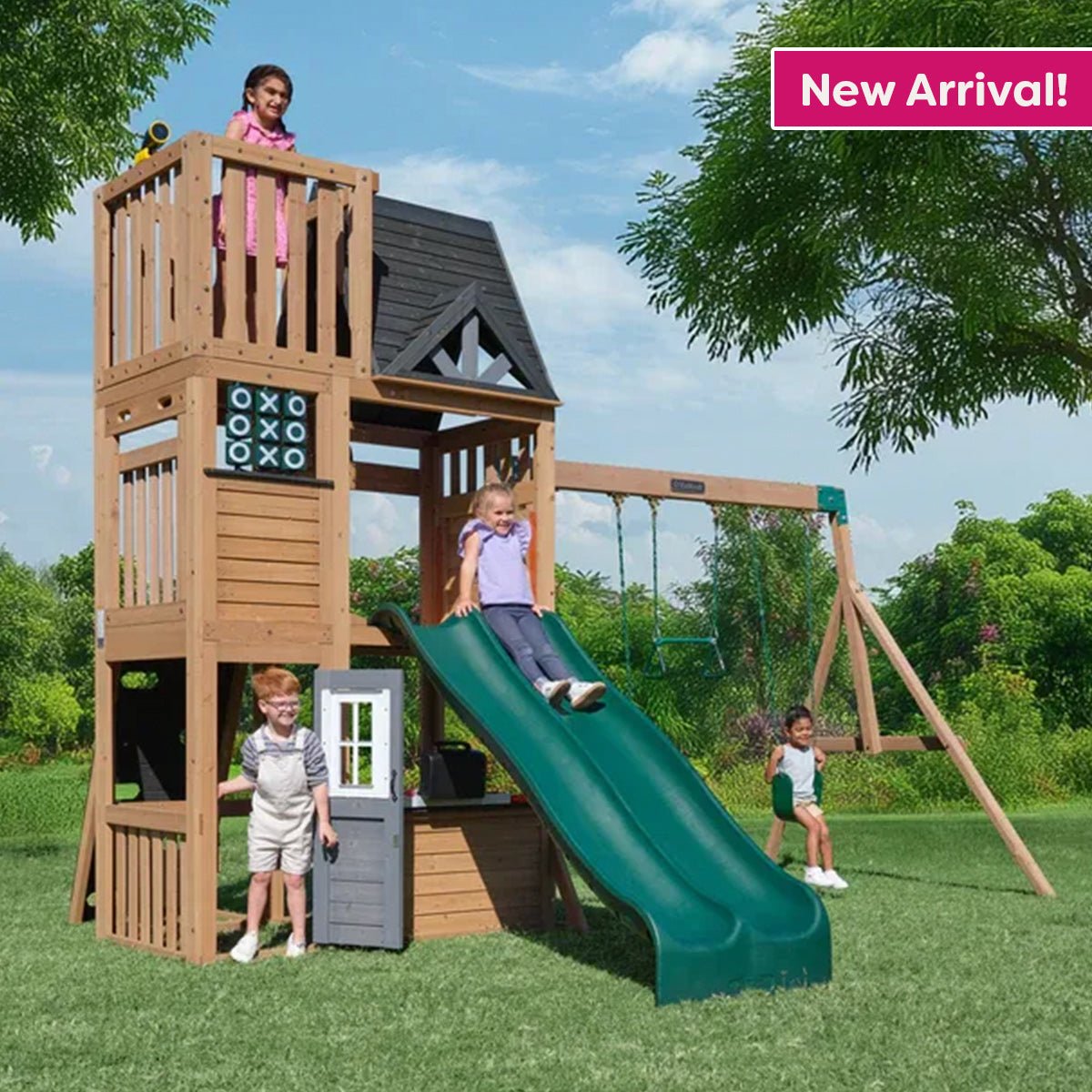 Parkwood Post Swing Set – Installation Available Parkwood Post Swing Set – Installation Available