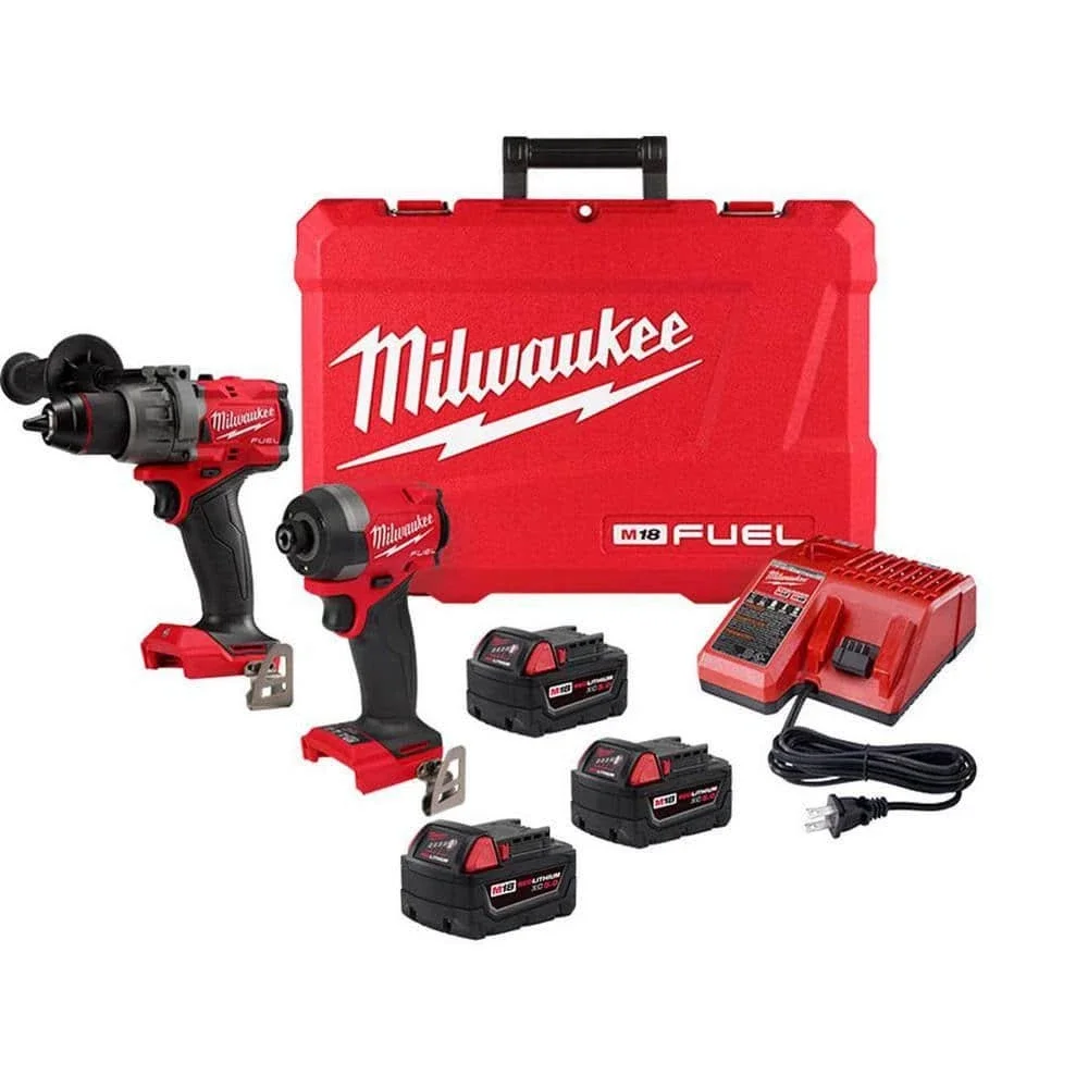 Milwaukee M18 FUEL 18- V Lithium-Ion Brushless Cordless Hammer Drill and Impact Milwaukee M18 FUEL 18- V Lithium-Ion Brushless Cordless Hammer Drill and Impact