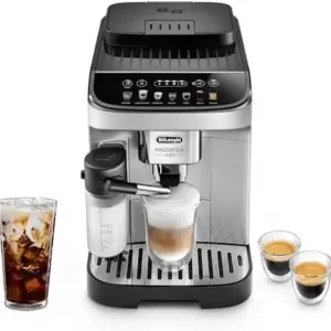 De’Longhi Magnifica Evo Automatic Espresso & Coffee Machine with Auto Milk Frother, Built-in Grinder & Auto-Clean Function – For Latte, Cappuccinos, Americano, Iced Coffee, ECAM29084SB , Silver